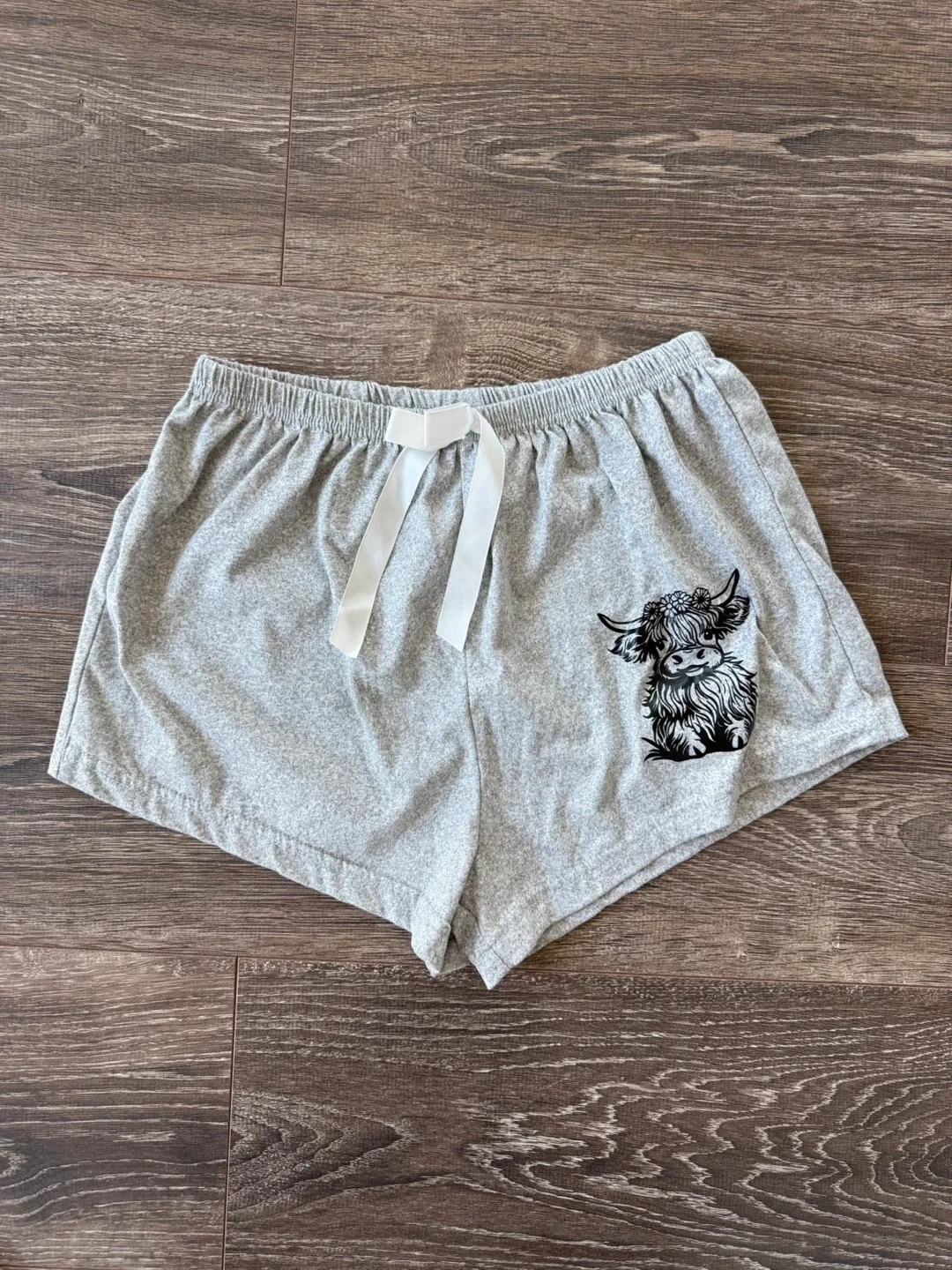 Highland Cow pajama shorts size small thumbnail