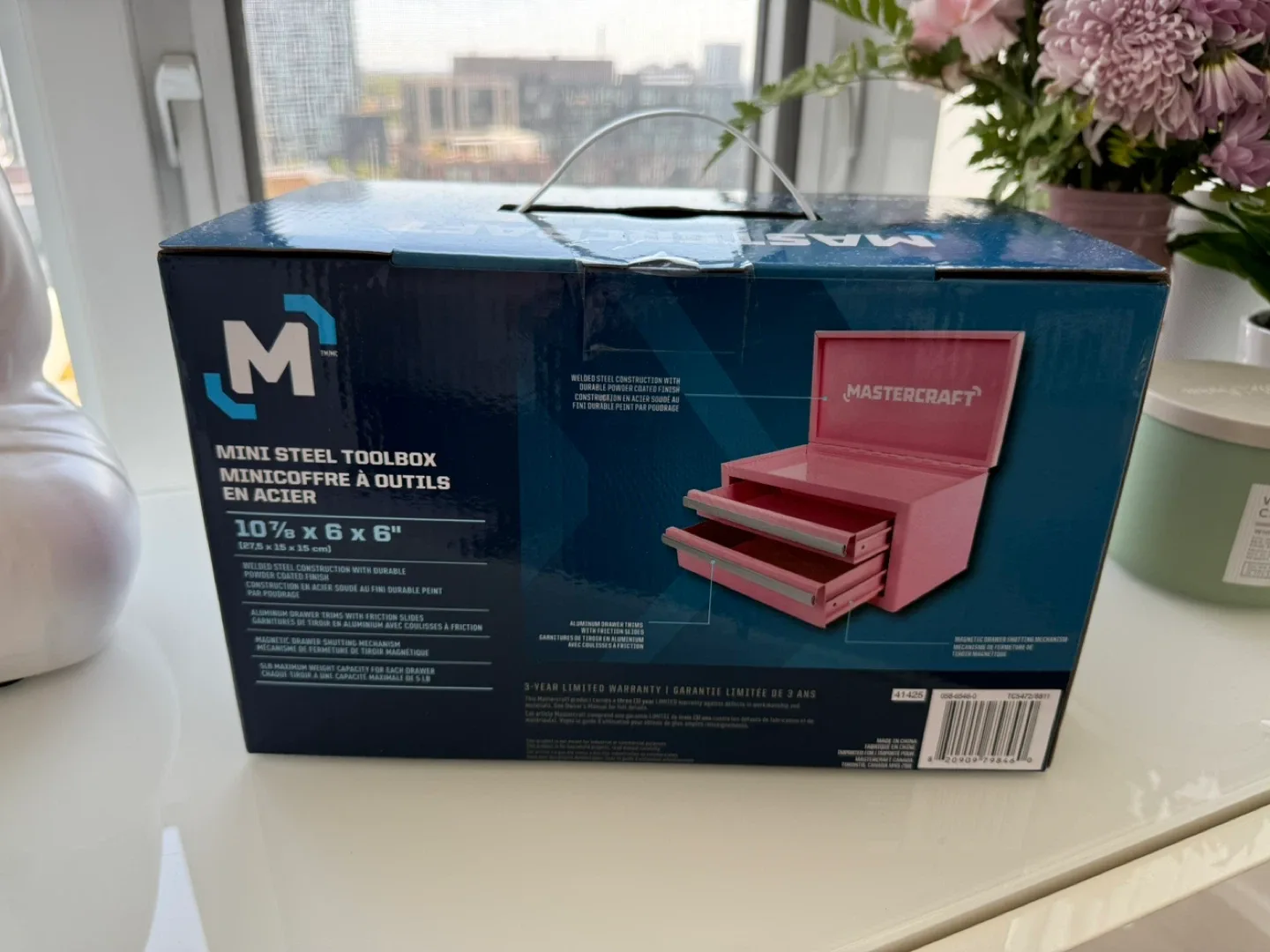 New Mastercraft Mini Steel Toolbox - Pink image indicator(2)