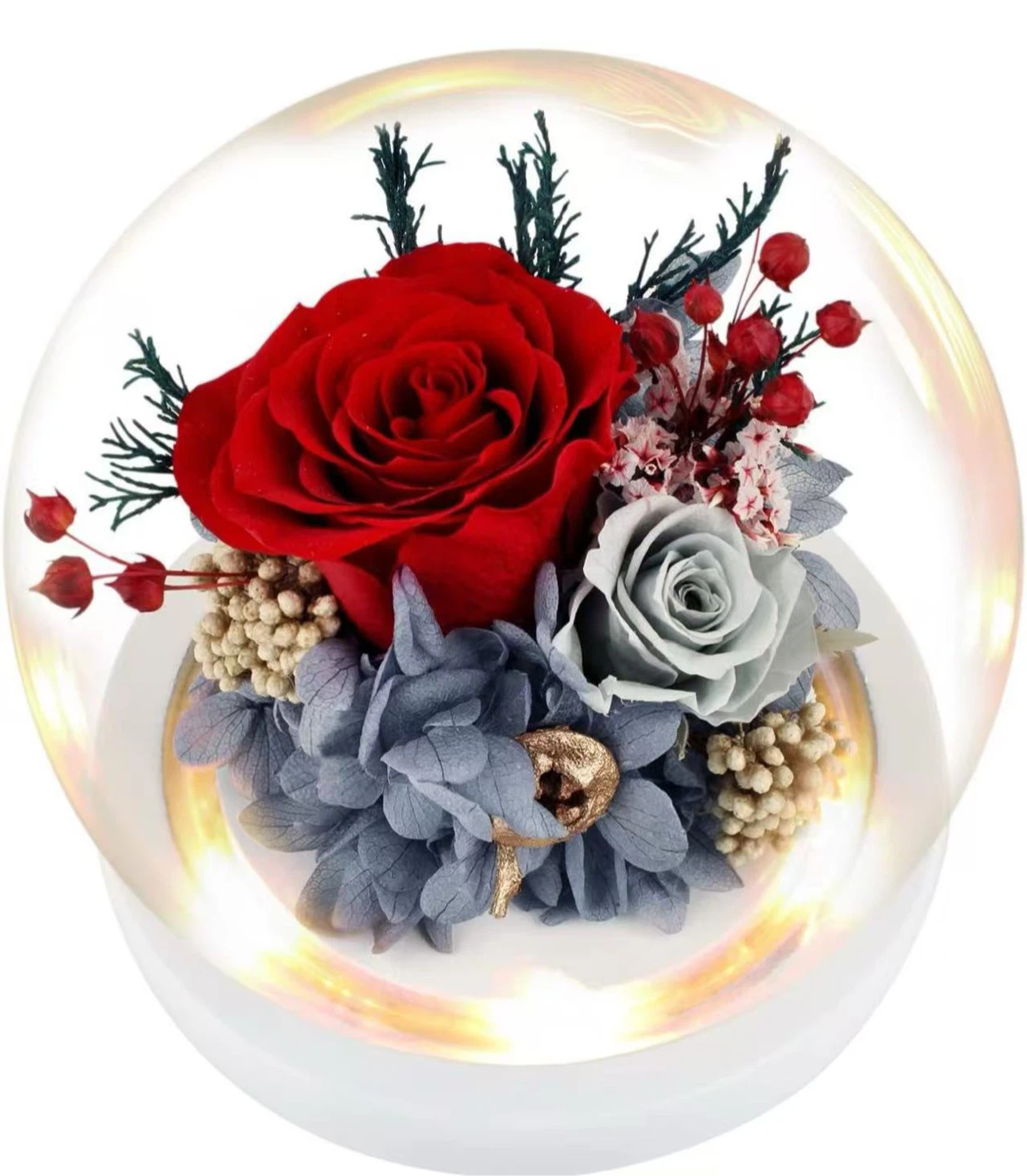 Forever Roses Flowers Bouquet - Battery Included