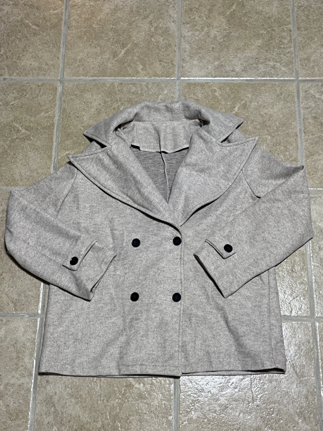 White Beige Coat