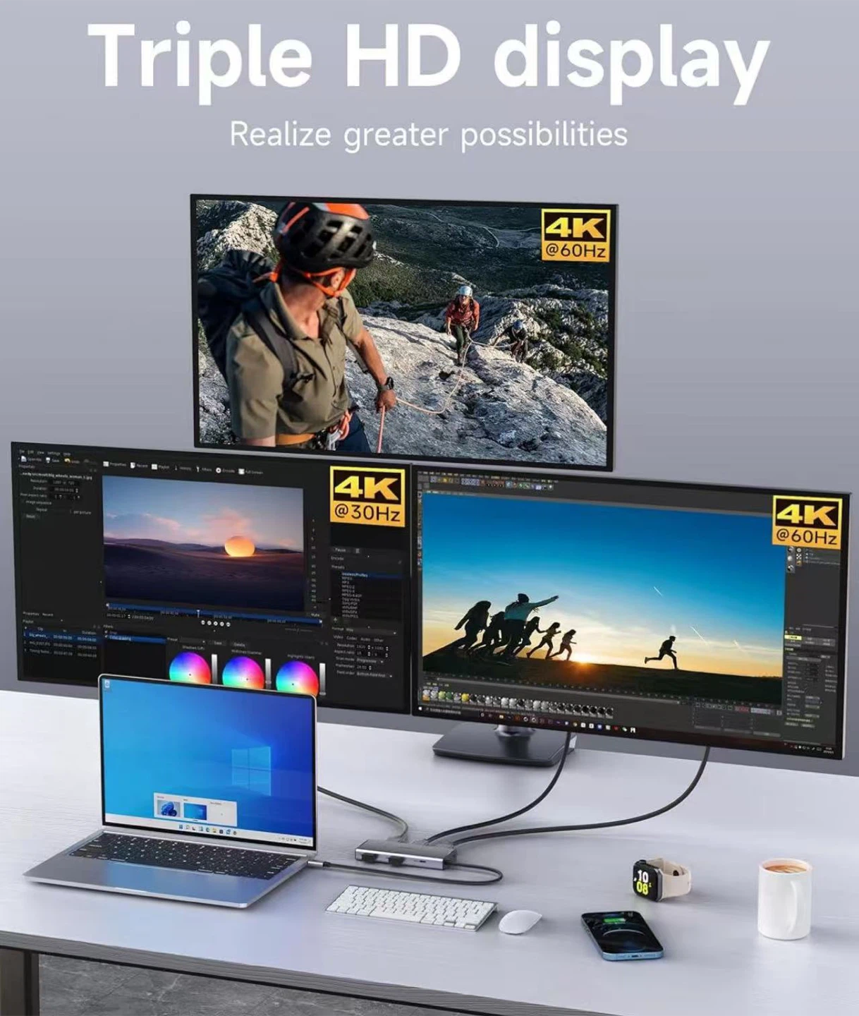 USB C Docking Station Dual Monitor & 3 Monitors - photo 3