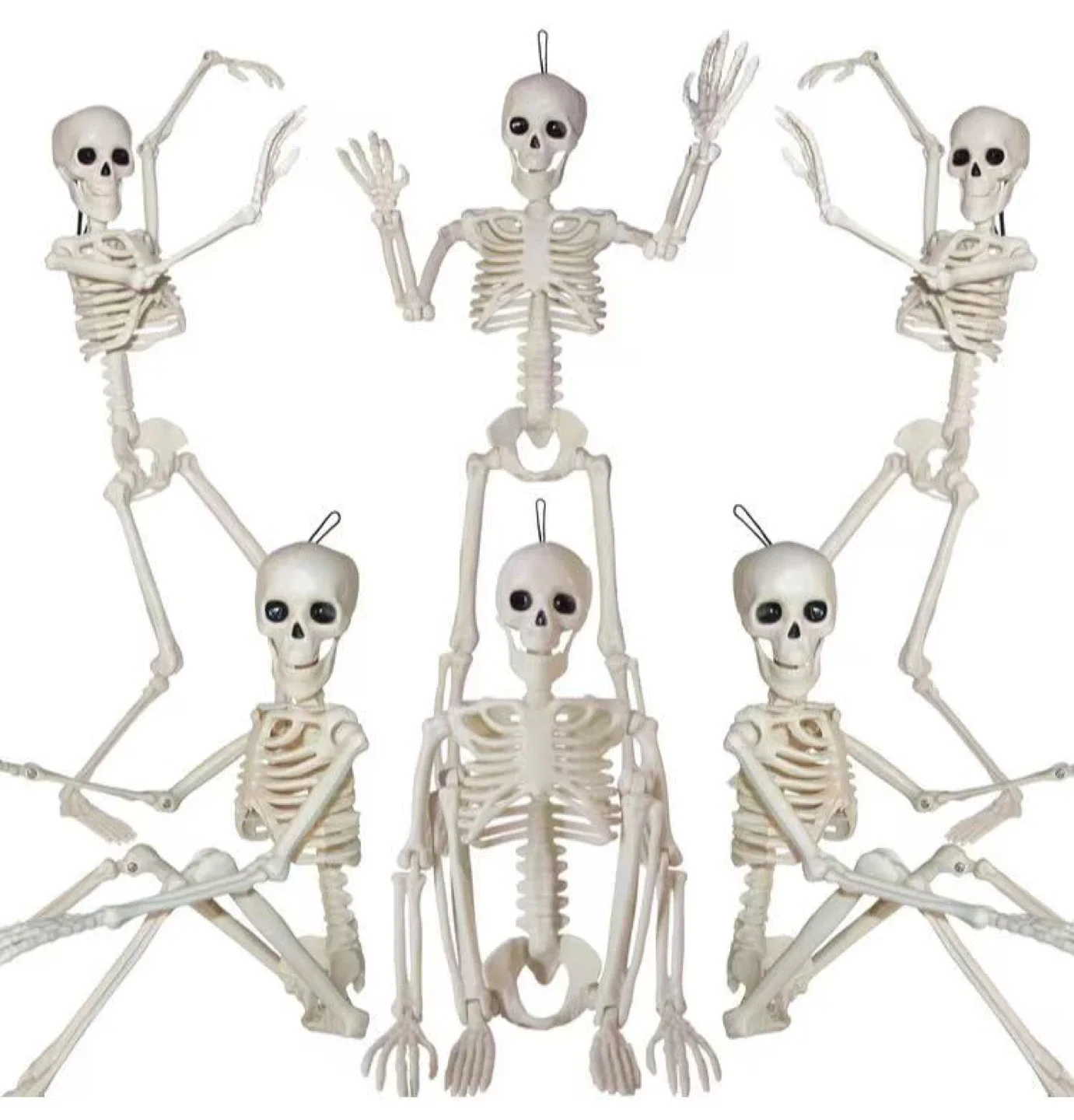 6PCS Halloween Skeleton Decorations Indoor Outdoor - 16" thumbnail
