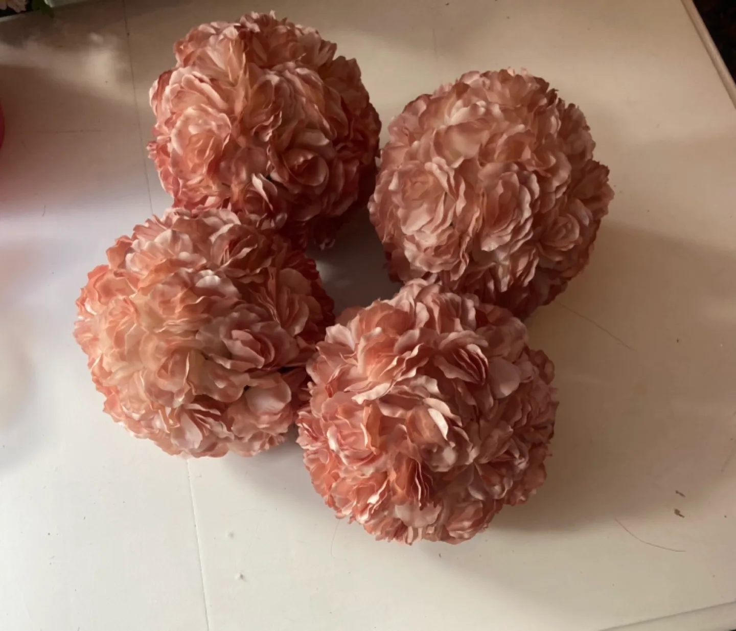 Blush Floral Kissing Balls - Set of 4 image indicator(2)