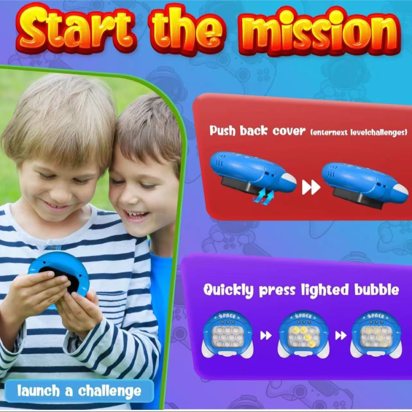 Pop It Games Autism Sensory Fidgets Toys Quick Push Games - photo 3