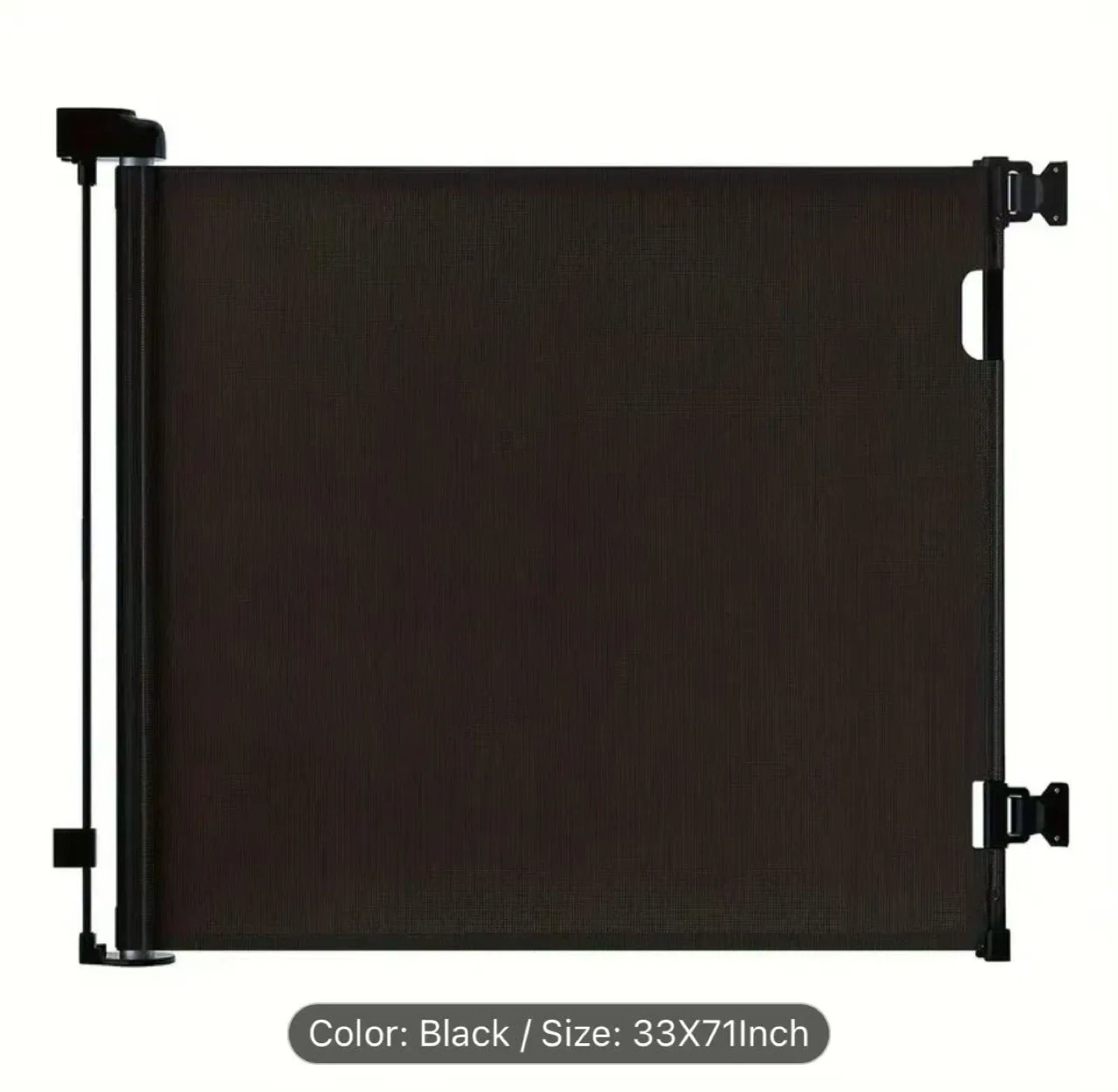 Retractable Safety Gate, Black, 33x71 inch thumbnail