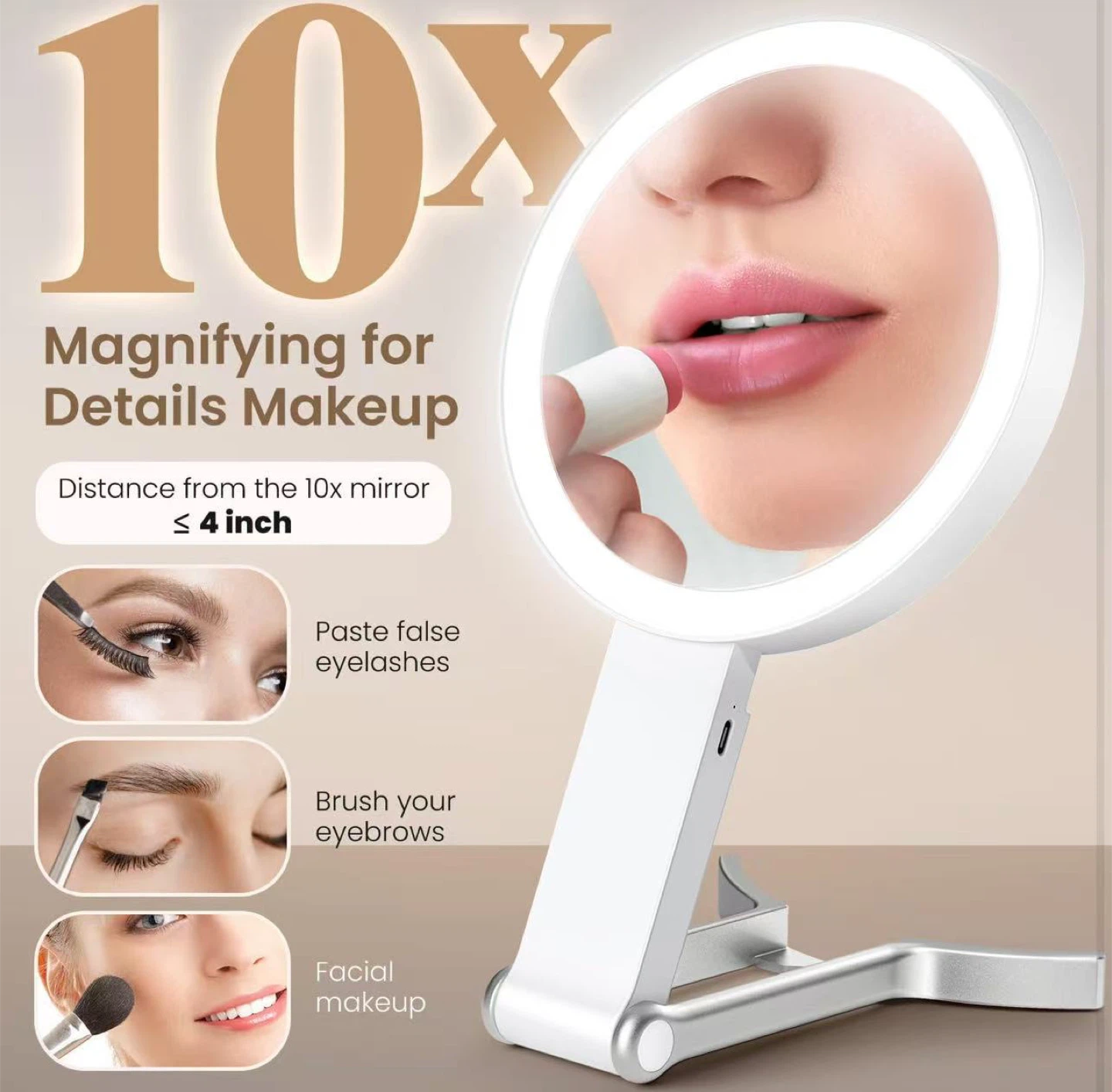 360° Advanced Ring Light Makeup Mirror - New! - photo 2