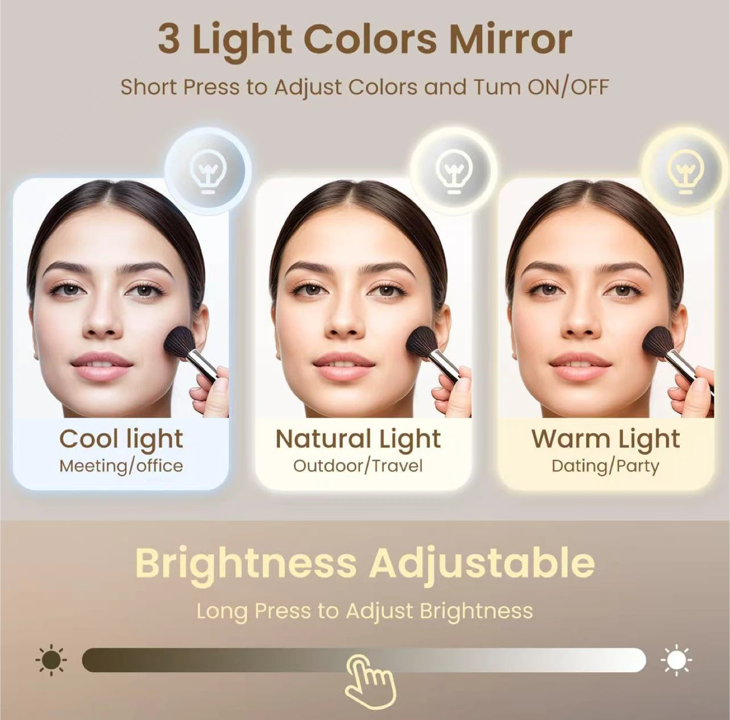 360° Advanced Ring Light Makeup Mirror - New! - photo 5
