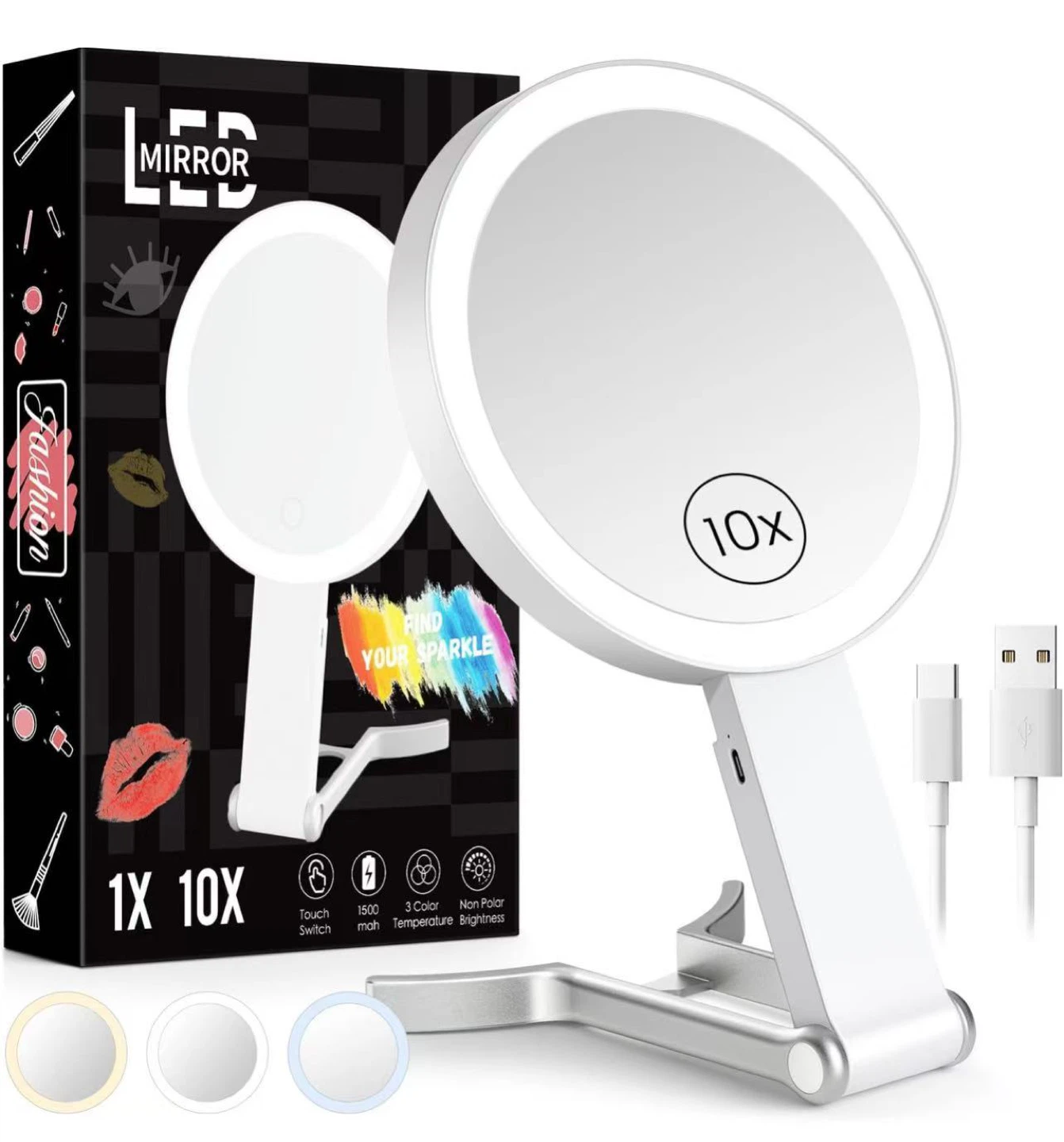 360° Advanced Ring Light Makeup Mirror - New!