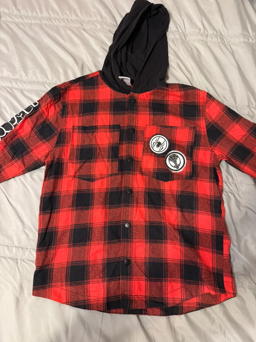 Marvel Spider-Man Hooded Flannel - Size L thumbnail