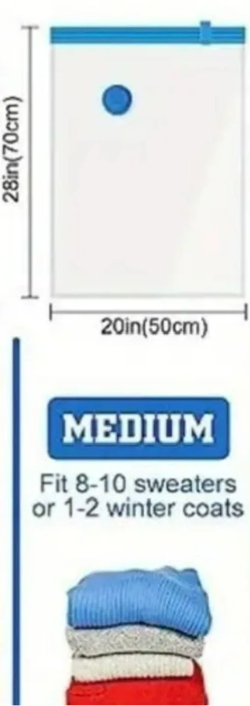 Vacuum Storage Bags (50x70 cm) - Space Saver! image indicator(3)