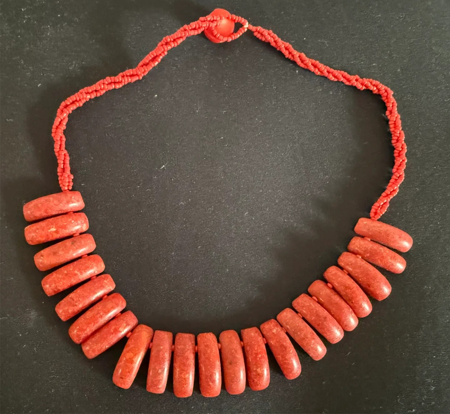 Red Coral Beaded Necklace thumbnail