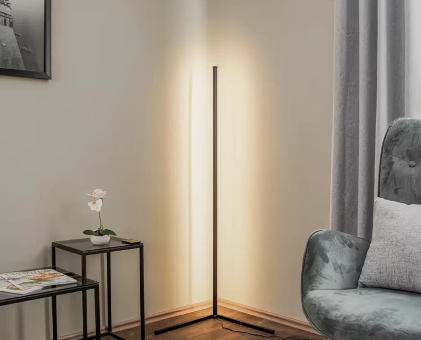 Minimalist Corner LED Floor Lamp