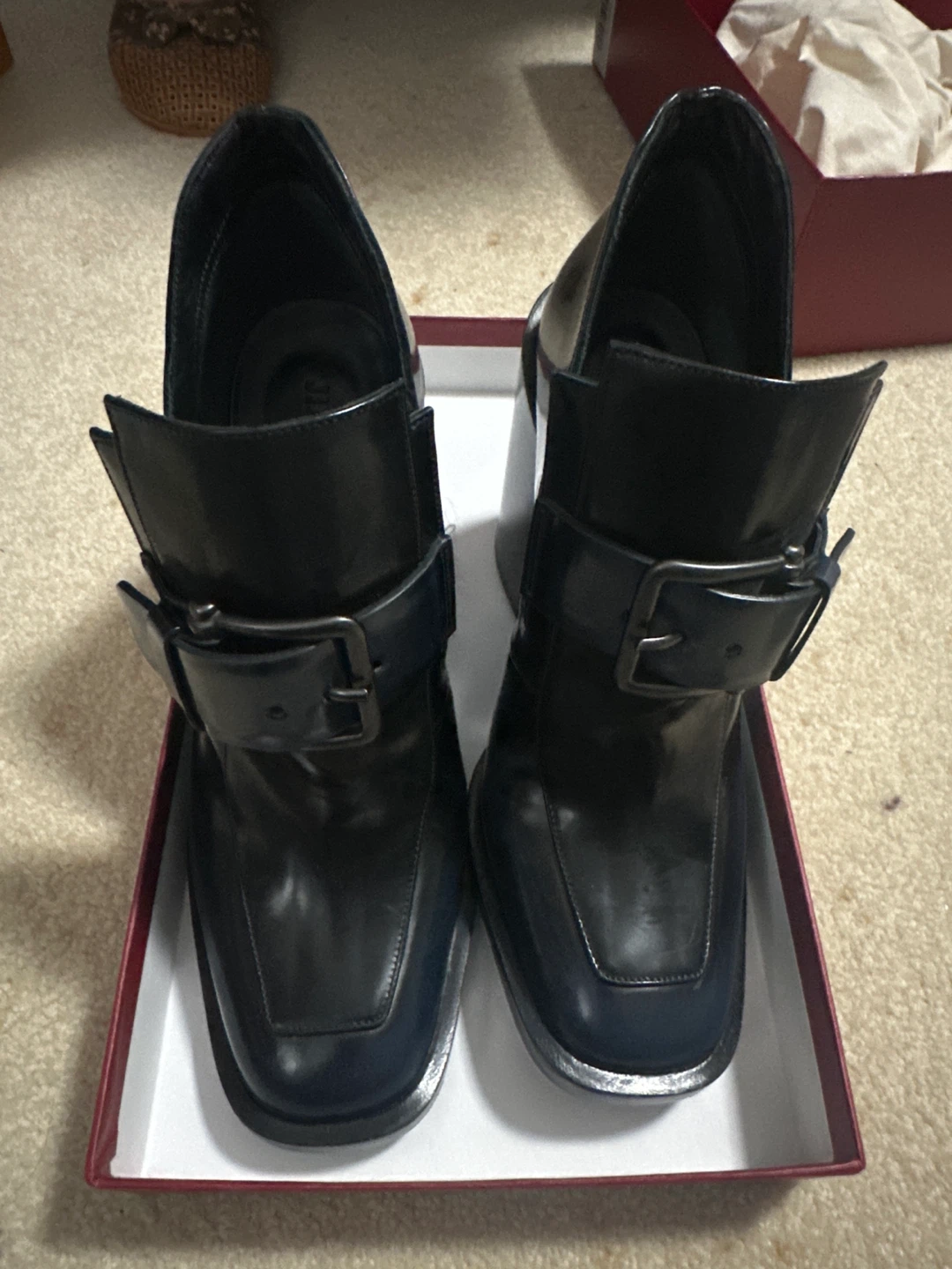 Jil Sander Black Leather Ankle Boots
