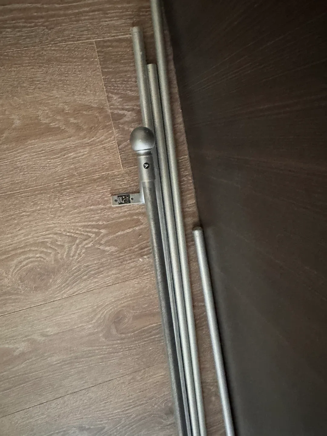 Selling 5 curtain rods in silver color, perfect for any room! image indicator(2)