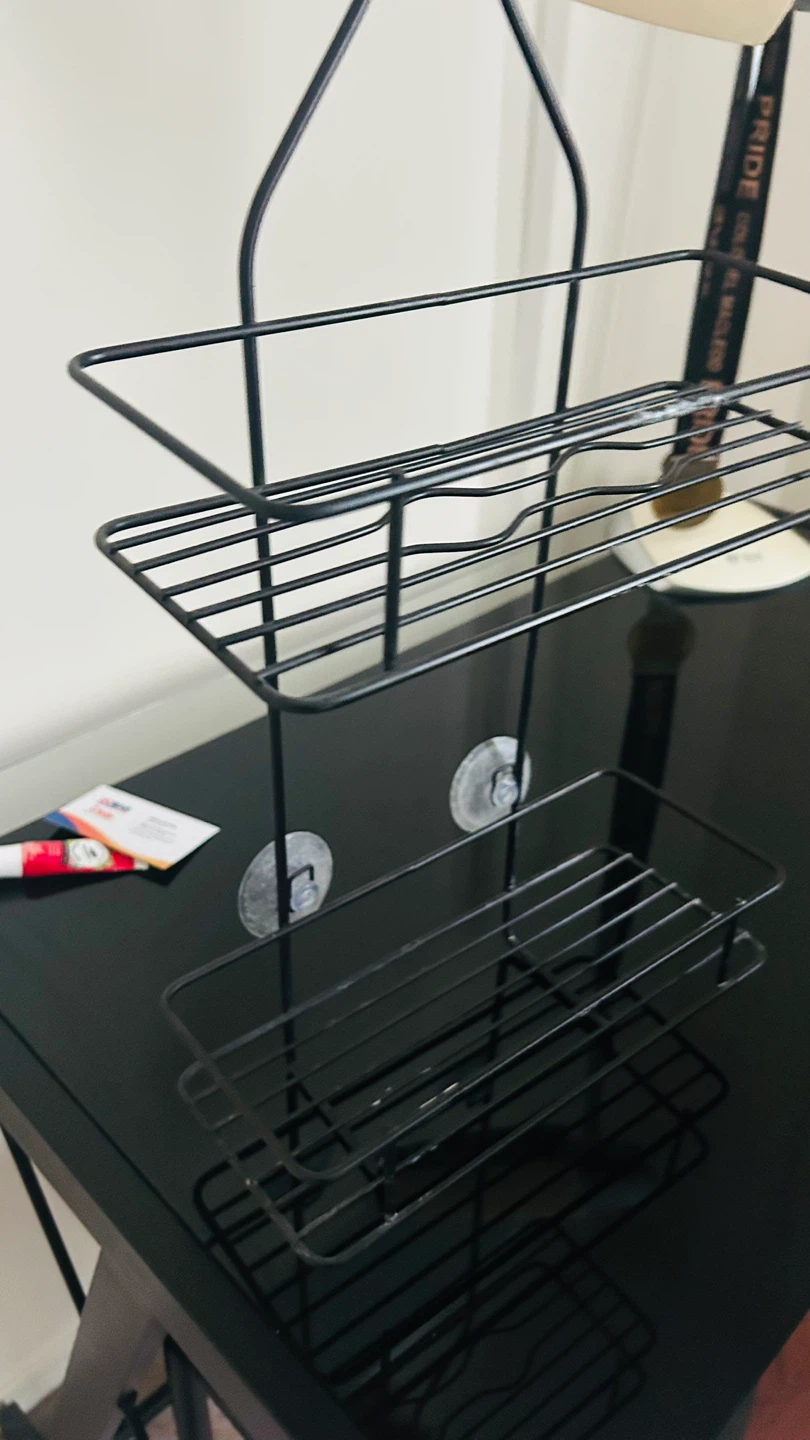 Black Metal Hanging Shower Caddy - photo 2