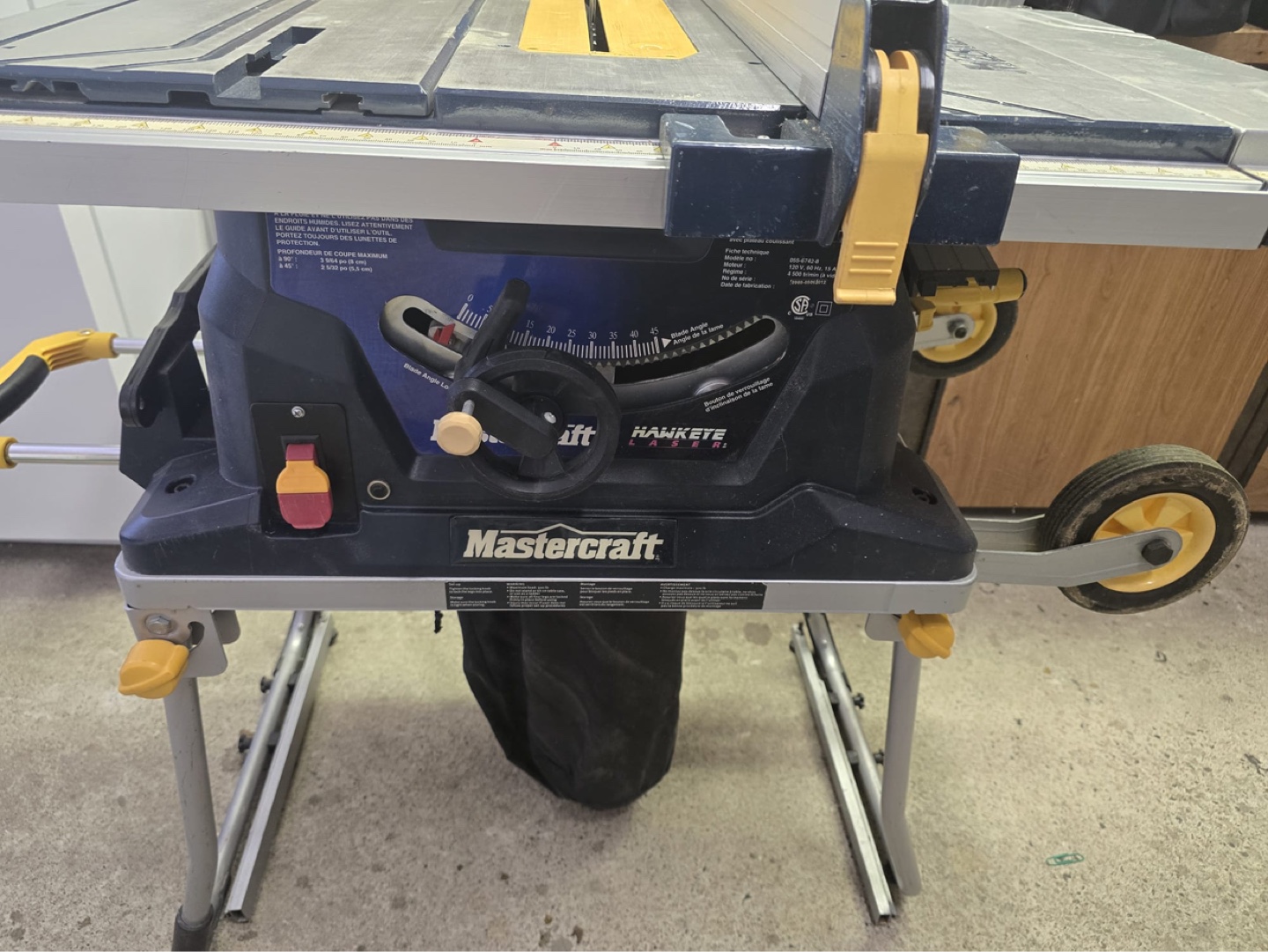 Mastercraft Hawkeye Table Saw - photo 2