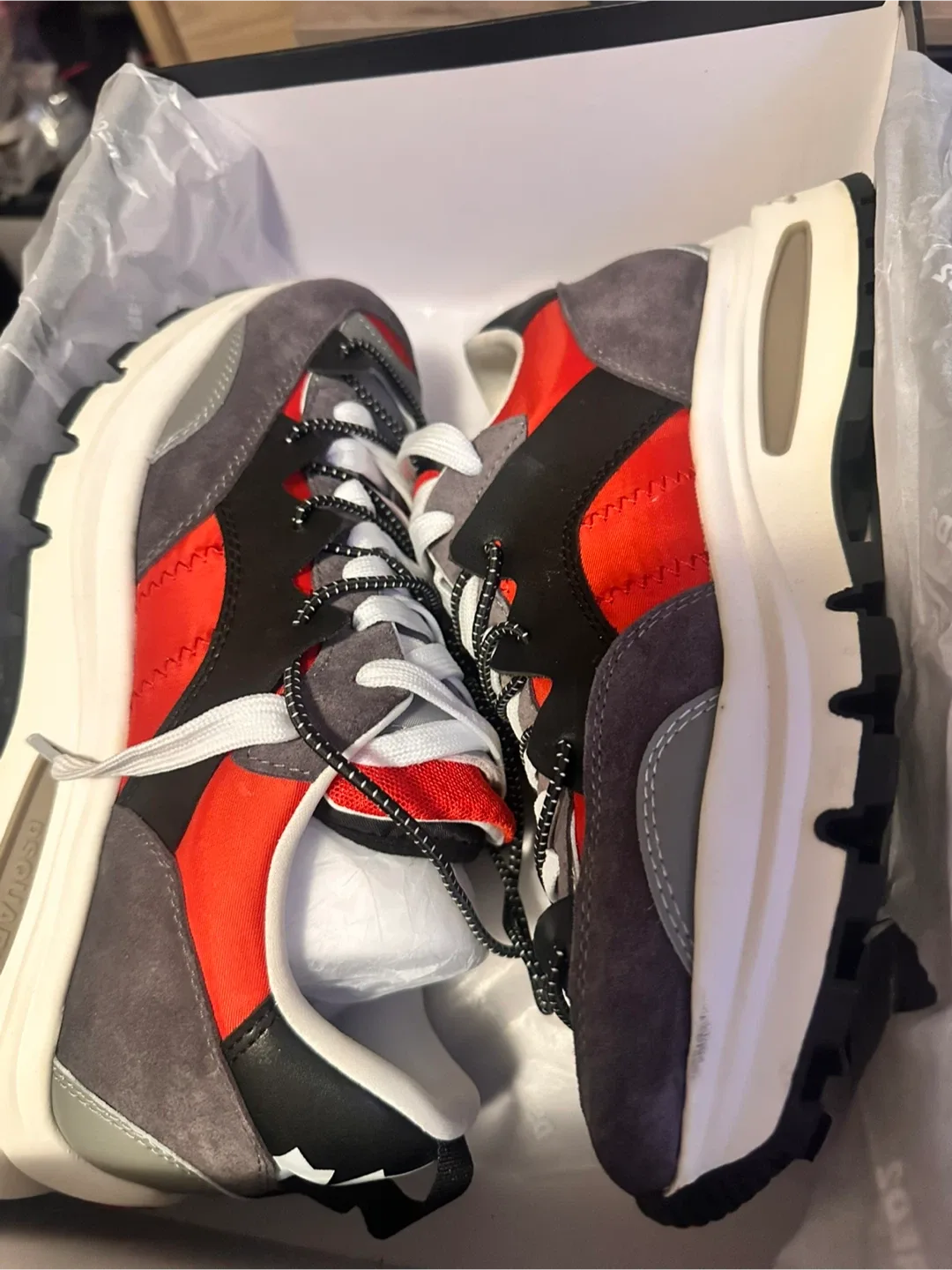 Dsquared2 Men's Red/Grey Sneakers