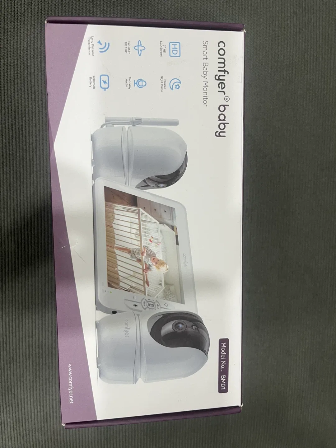 Comfyer Baby Monitor 7" HD Display with 2 1080P Camera - BN01 thumbnail