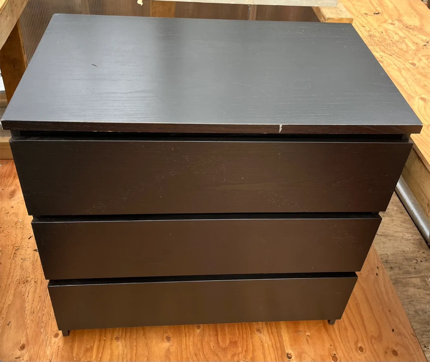 Black 3-Drawer Dresser image indicator(4)