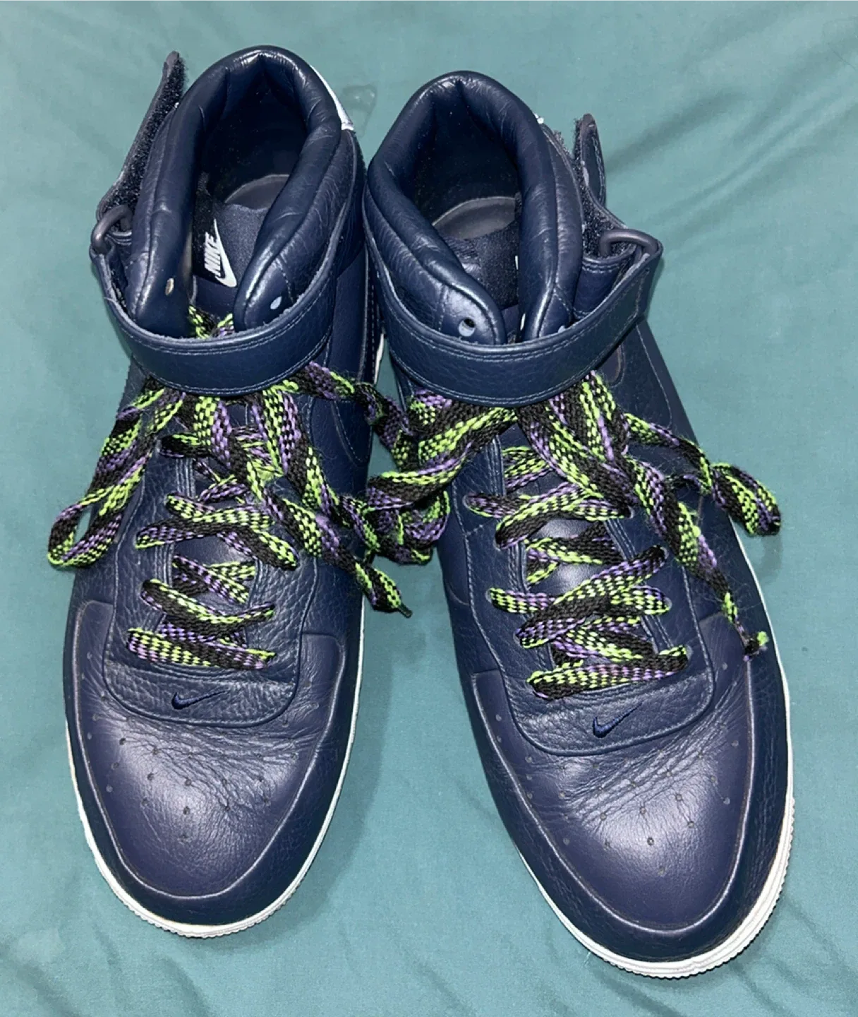 Nike Air Force 1 Mid Navy Sneakers - SZ 11.5 image indicator(2)