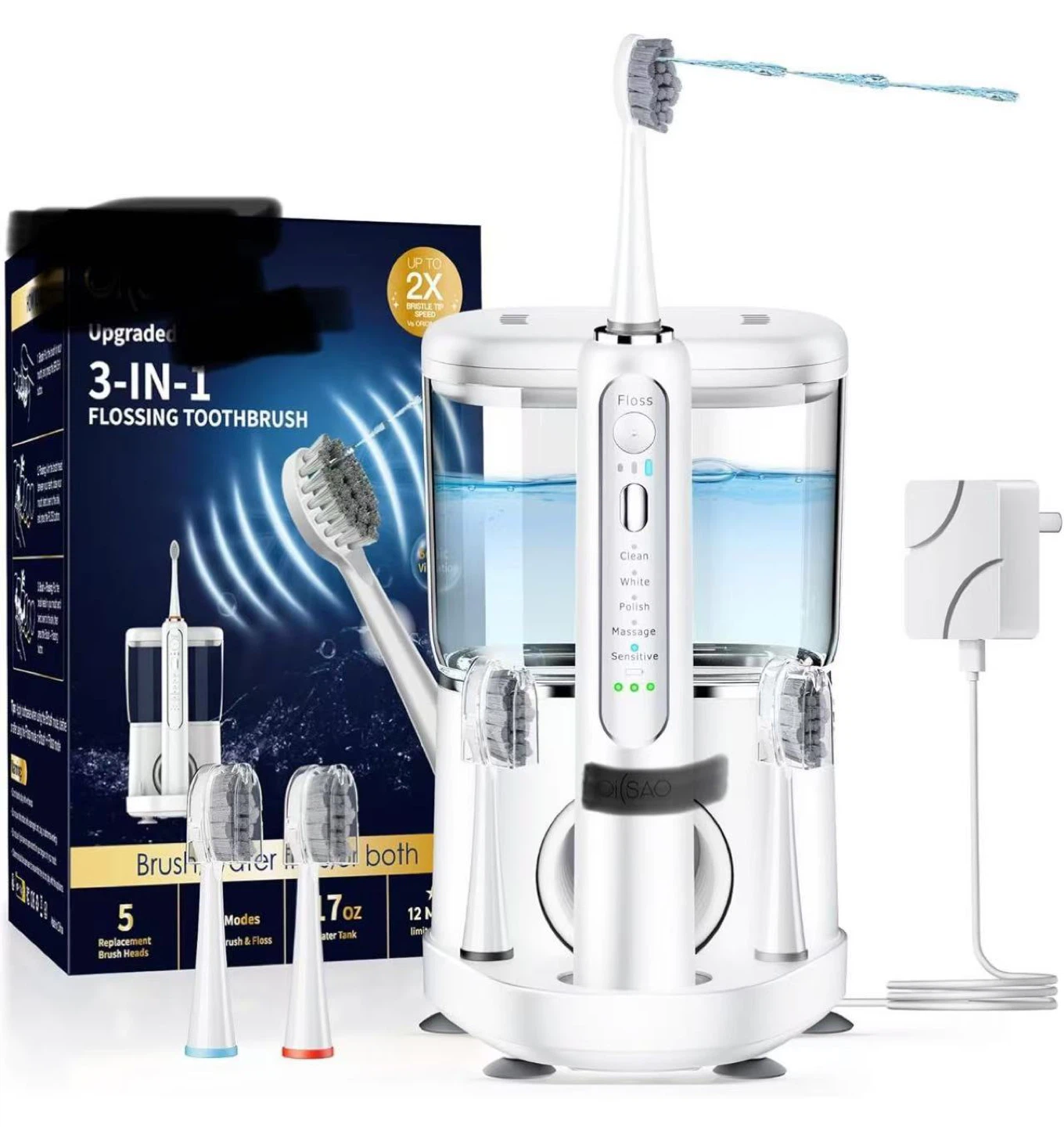 Combo 2-in-1 Brushing & Flossing for Teeth Cleaning