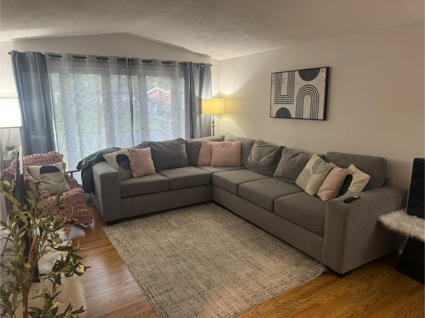 Grey Sectional Couch image indicator(5)