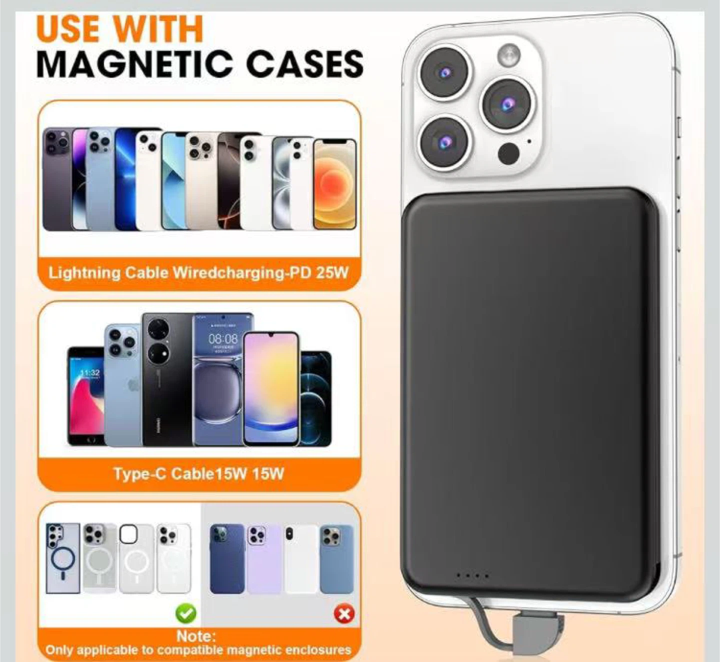 Magnetic Wireless Power Bank 25W Fast Charging - photo 4