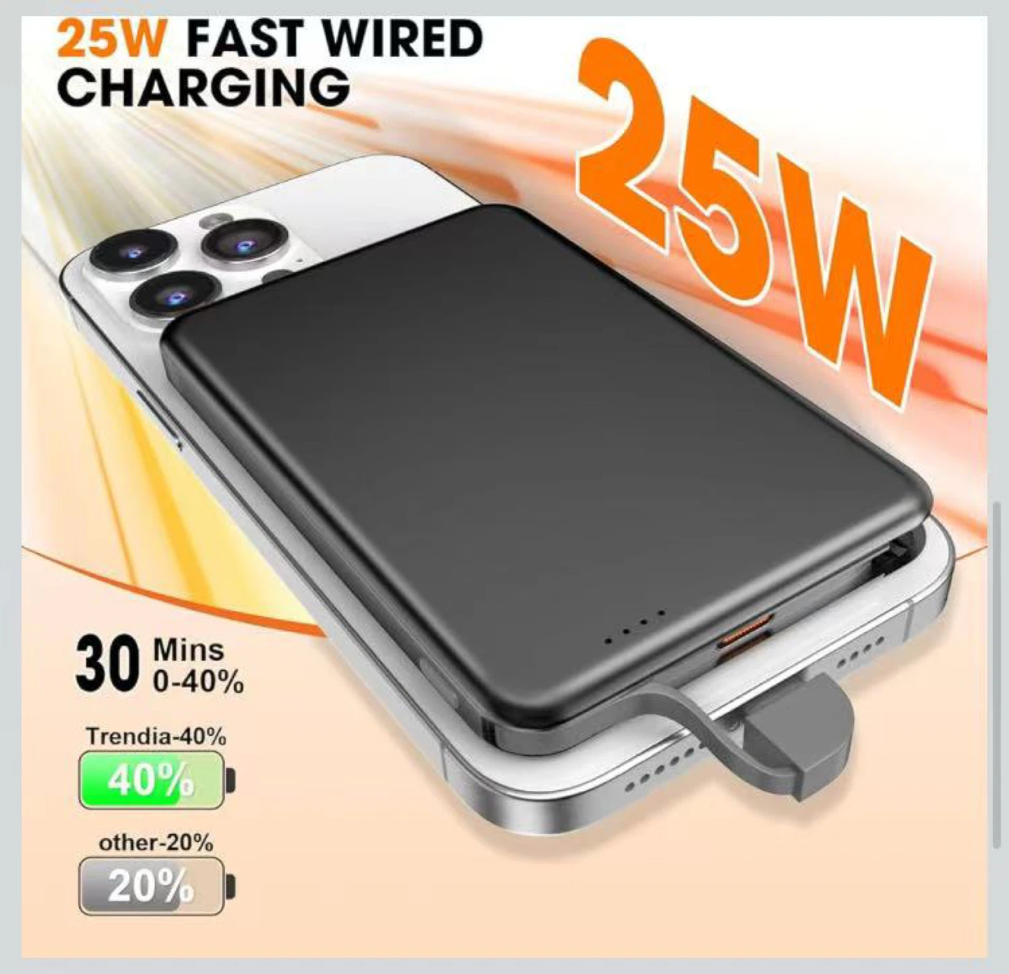 Magnetic Wireless Power Bank 25W Fast Charging - photo 3