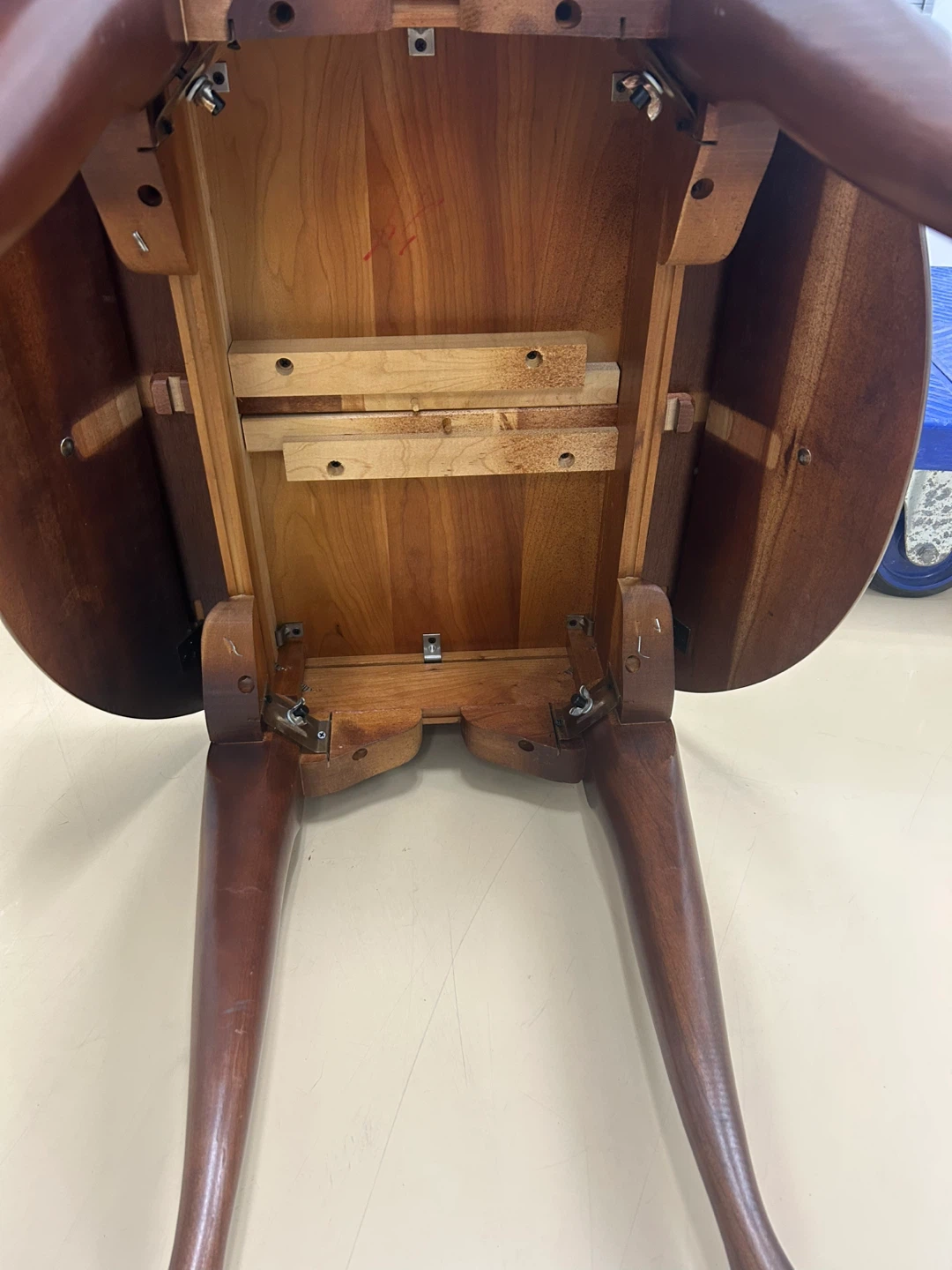 Dark Wood Round Side Table