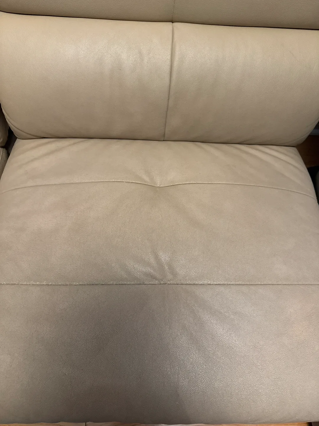 Beige Leather Sofa Sectional image indicator(2)