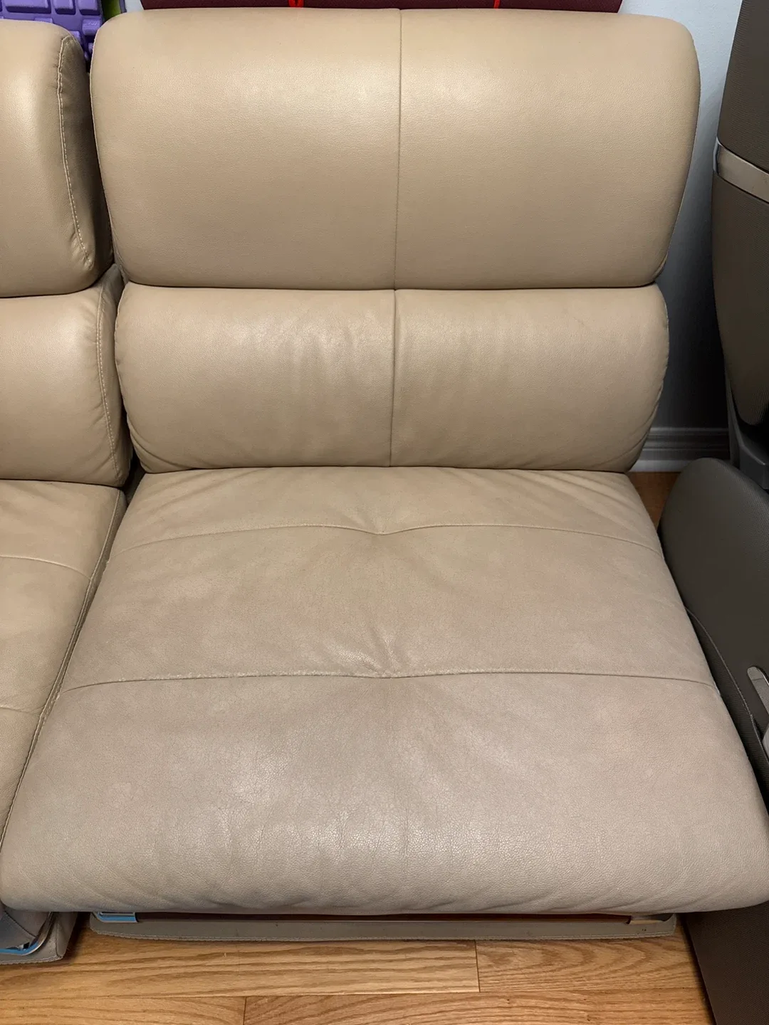 Beige Leather Sofa Sectional thumbnail