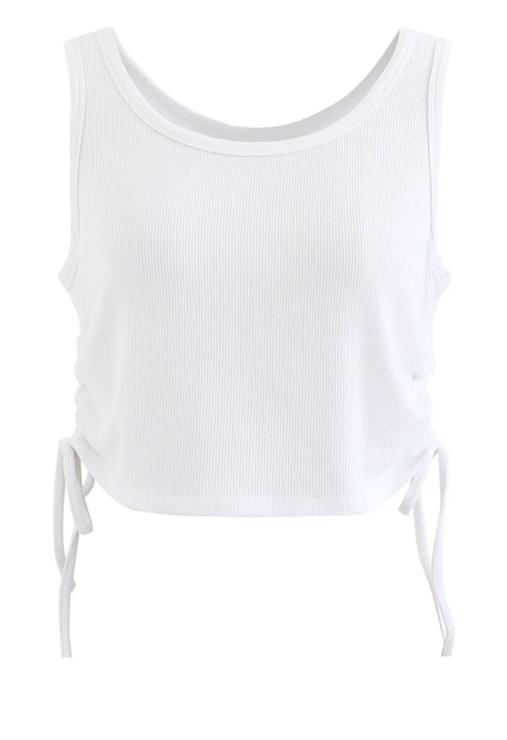 New cropped tank top with drawstrings on both sides thumbnail