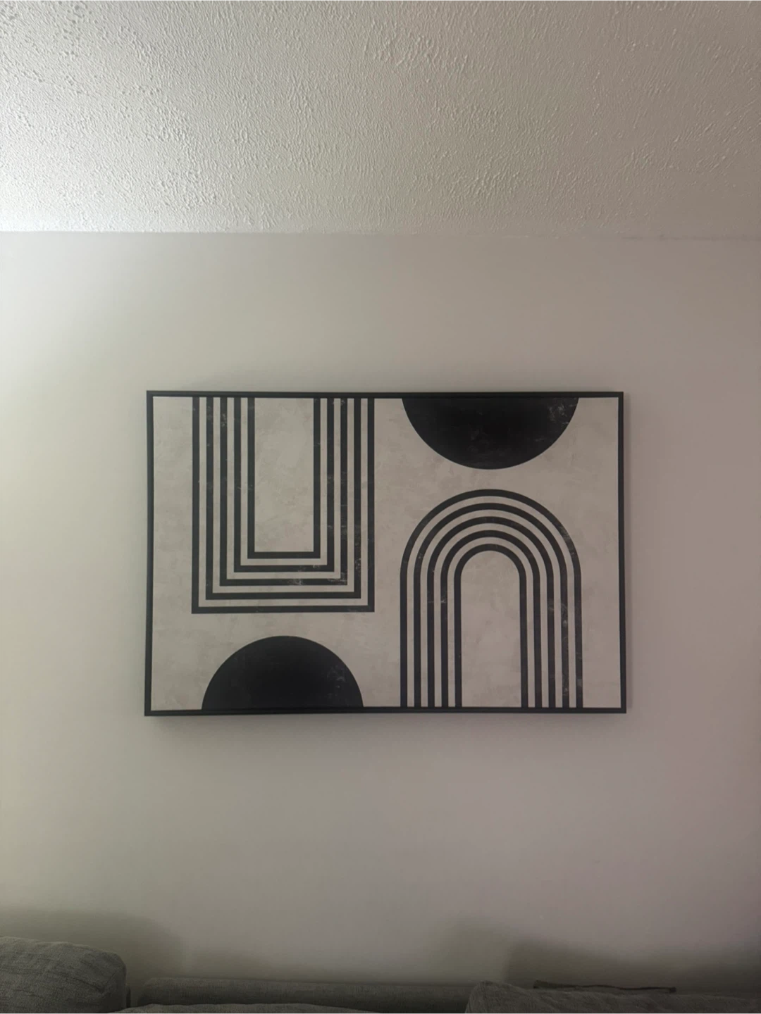 Geometric Wall Art - Black & Beige