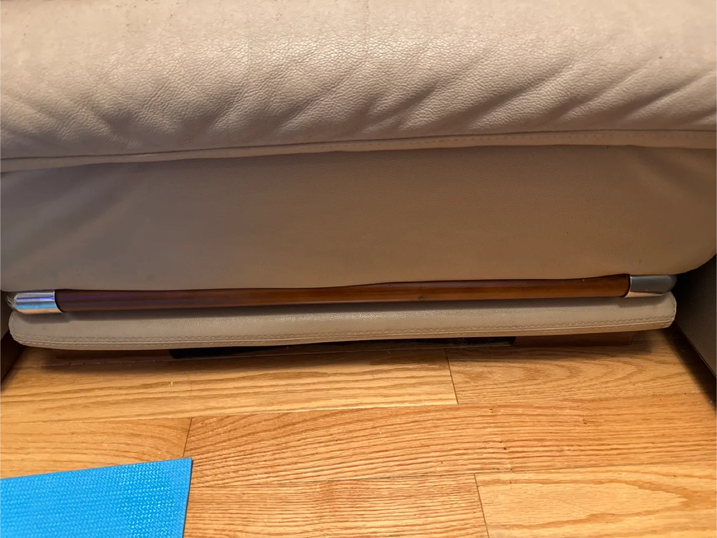 Beige Leather Sofa Sectional image indicator(4)