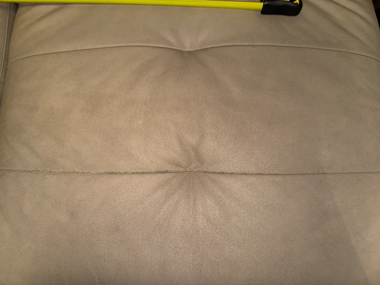 Beige Leather Sofa Sectional image indicator(3)