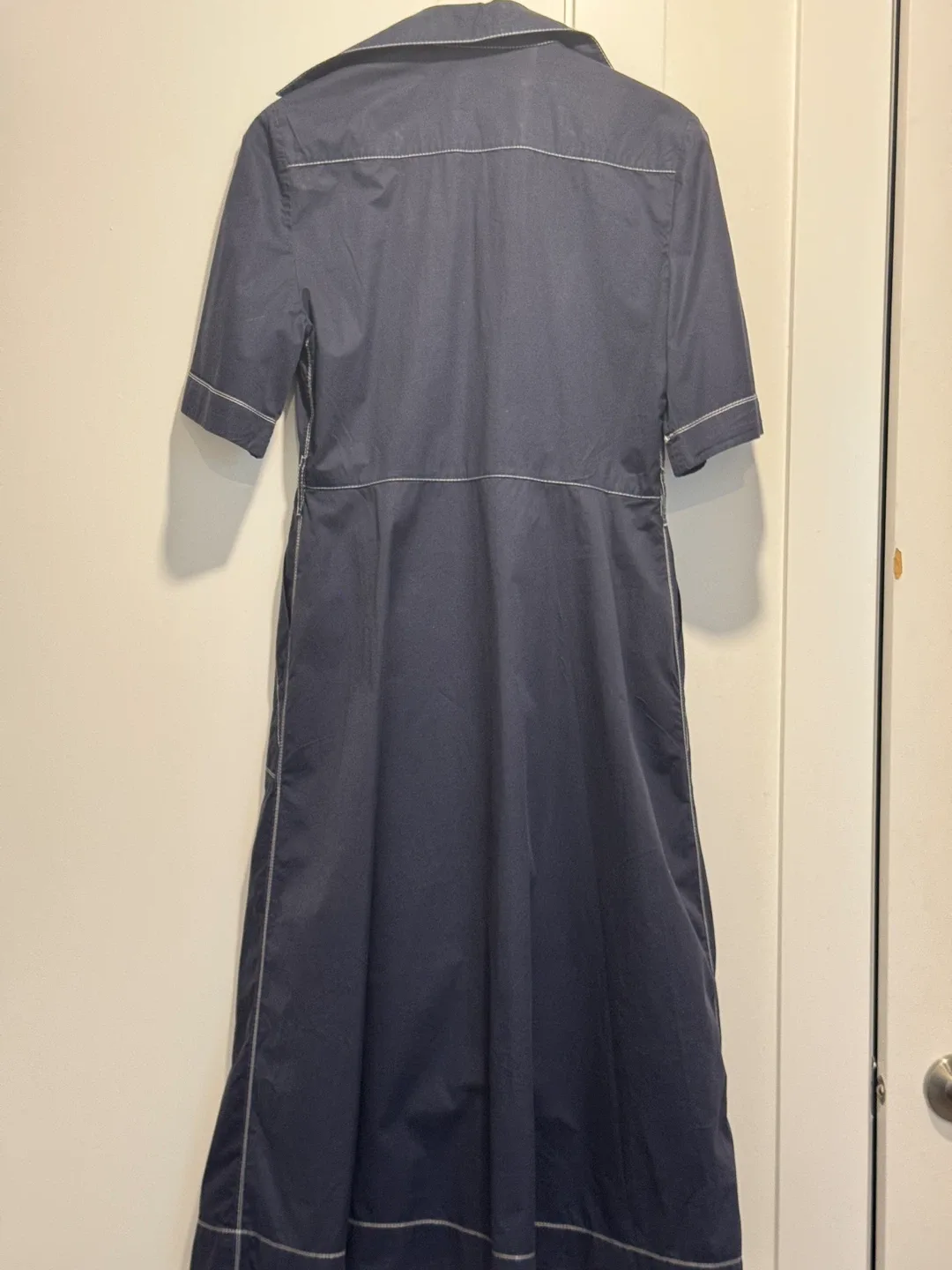 Burberry Navy Blue Cotton Dress - Size 8 image indicator(3)