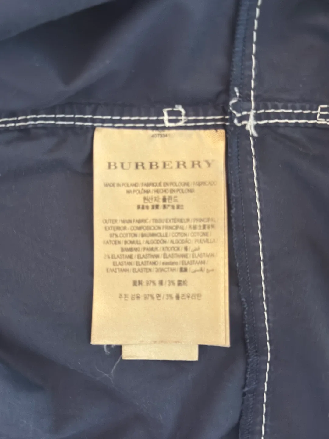 Burberry Navy Blue Cotton Dress - Size 8 image indicator(5)