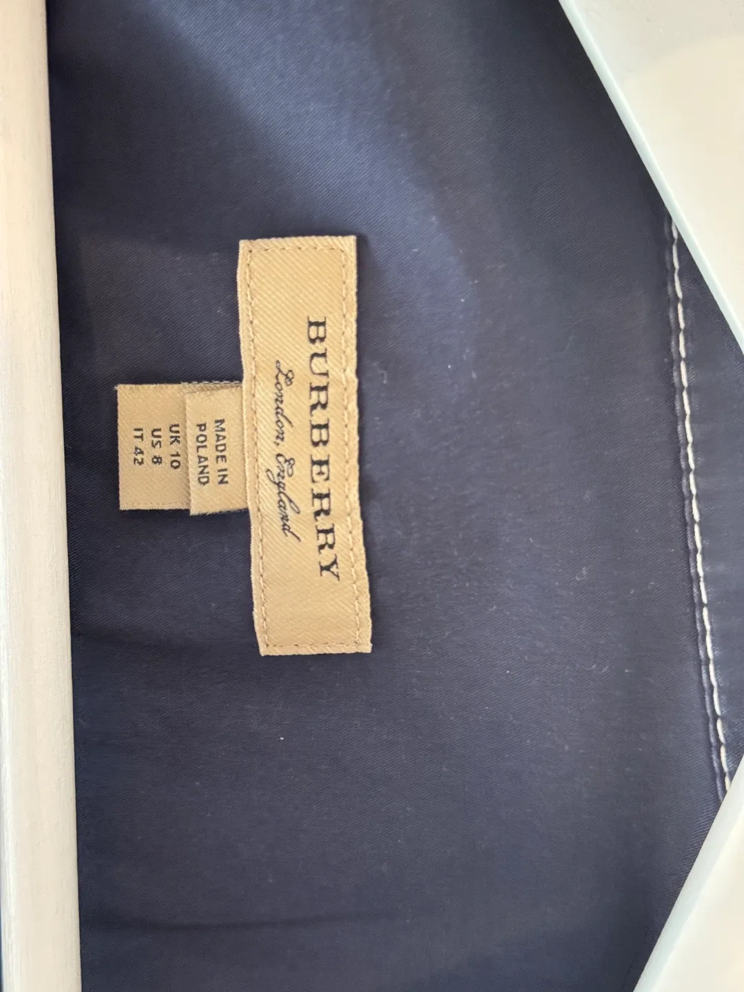 Burberry Navy Blue Cotton Dress - Size 8 image indicator(4)