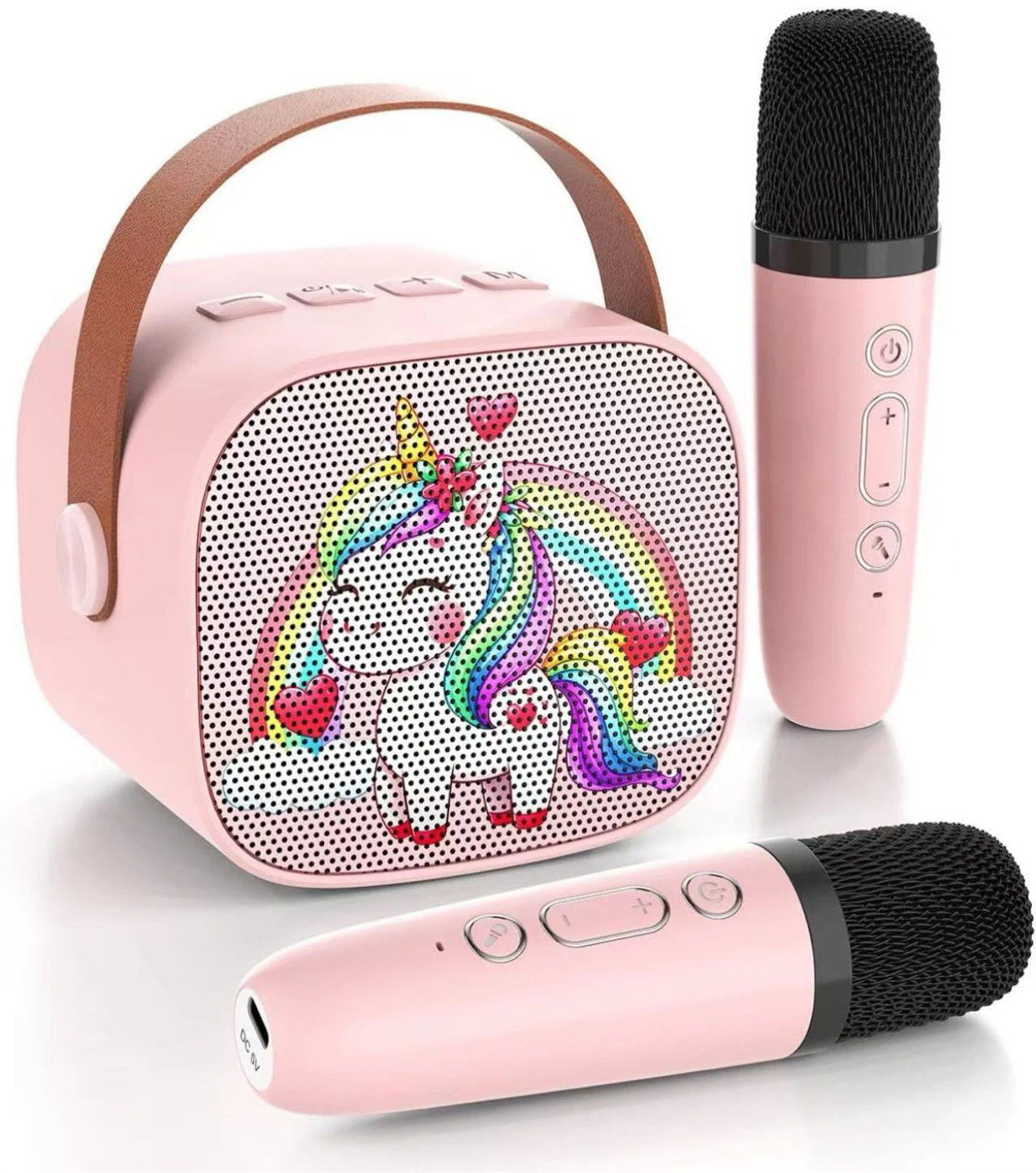 Pink Karaoke Microphone Speaker Set