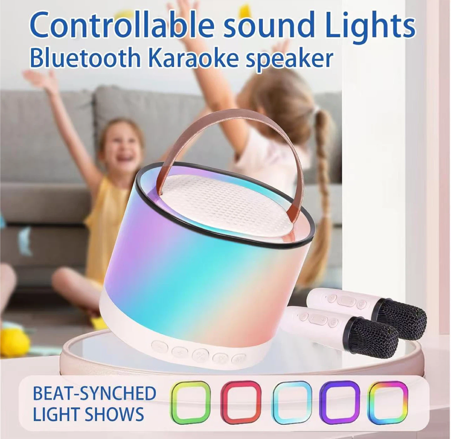 Bluetooth Karaoke Speaker with 2 Microphones - photo 2