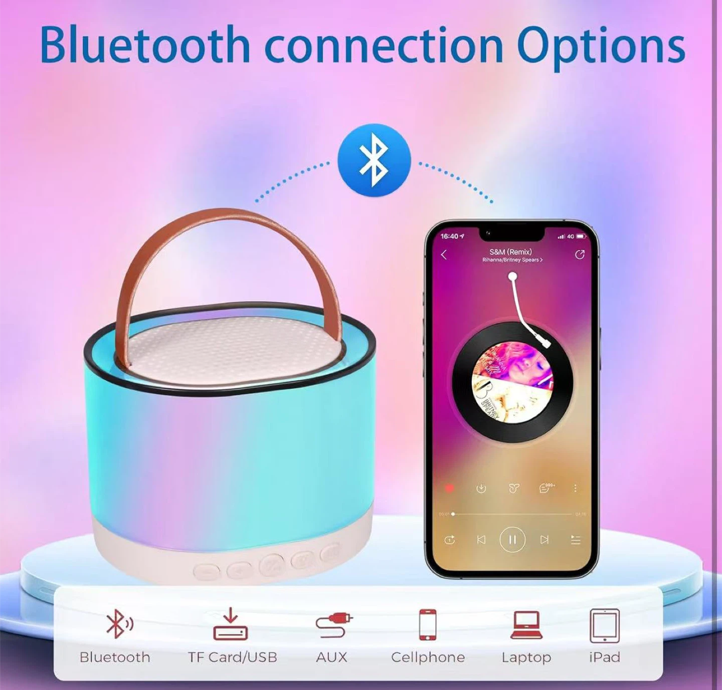 Bluetooth Karaoke Speaker with 2 Microphones - photo 4