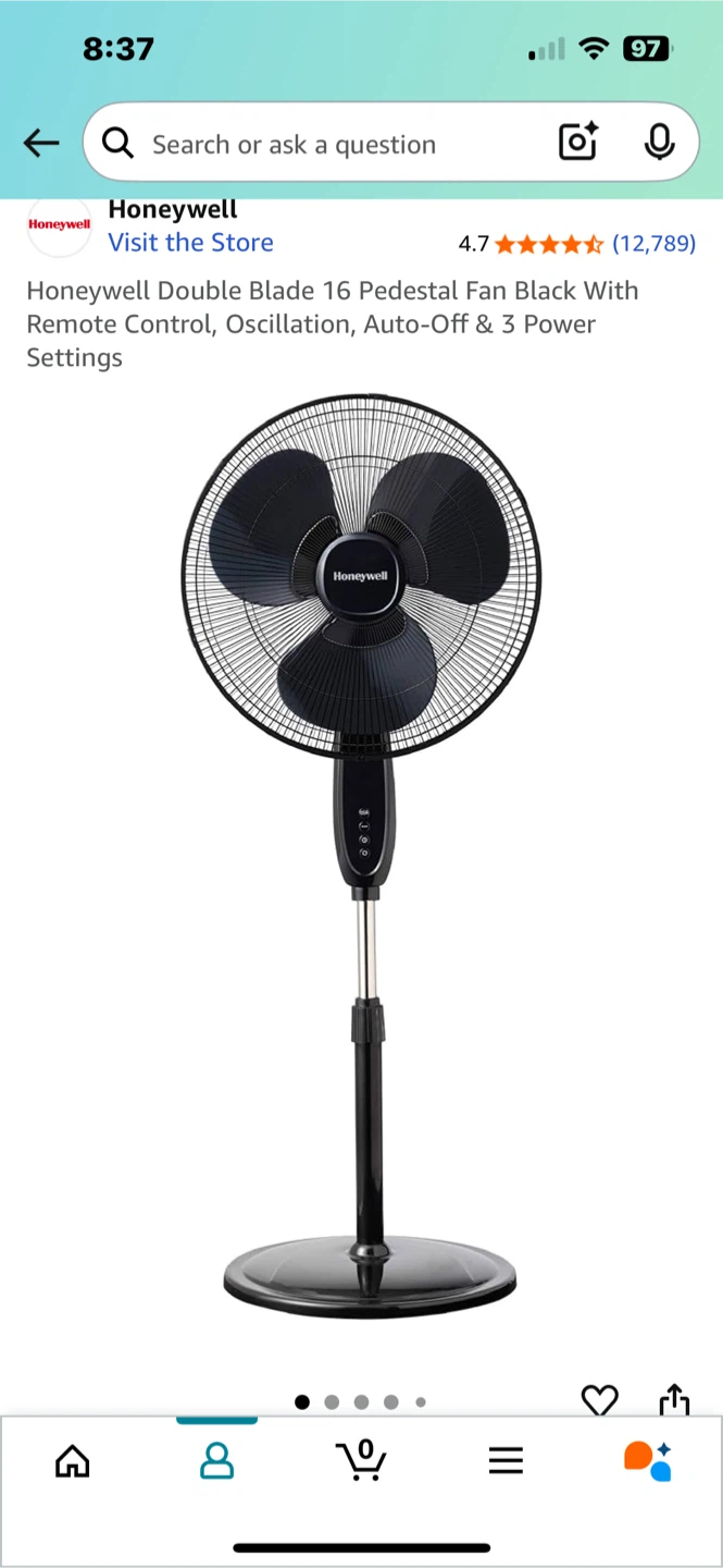 (Used) Honeywell double blade fan - photo 5