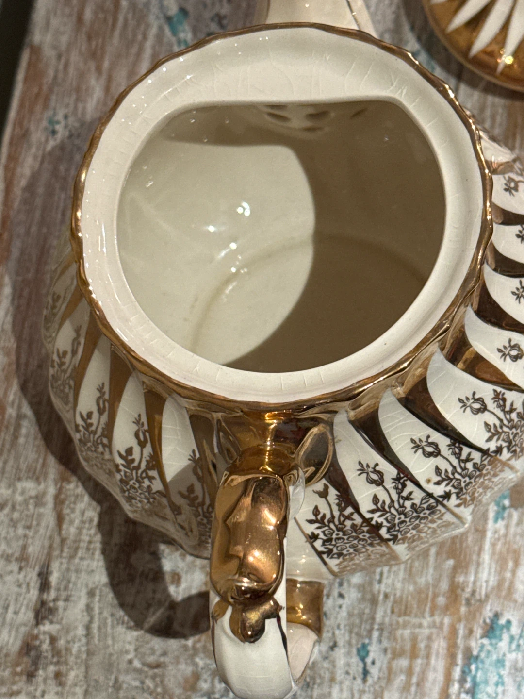 Sadler England Cream & Gold Teapot Set - photo 4