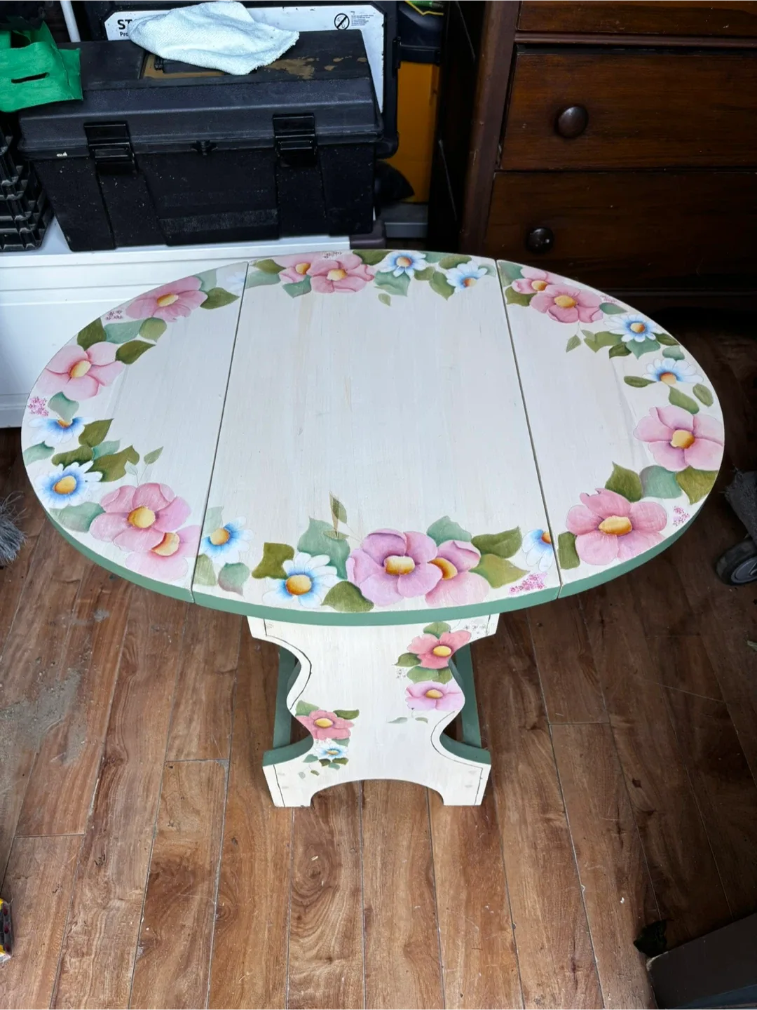 Floral Drop Leaf Table