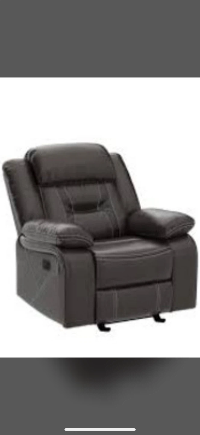 Brown Faux Leather Recliner Chair