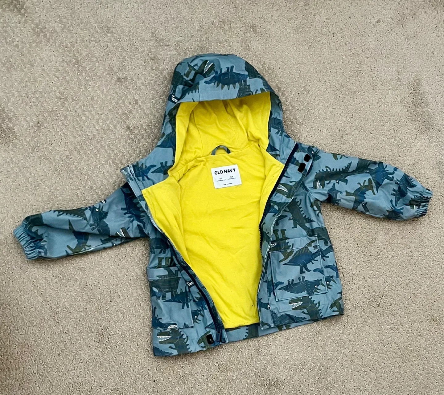 Old Navy Dinosaur Rain Jacket - Size 2T image indicator(2)