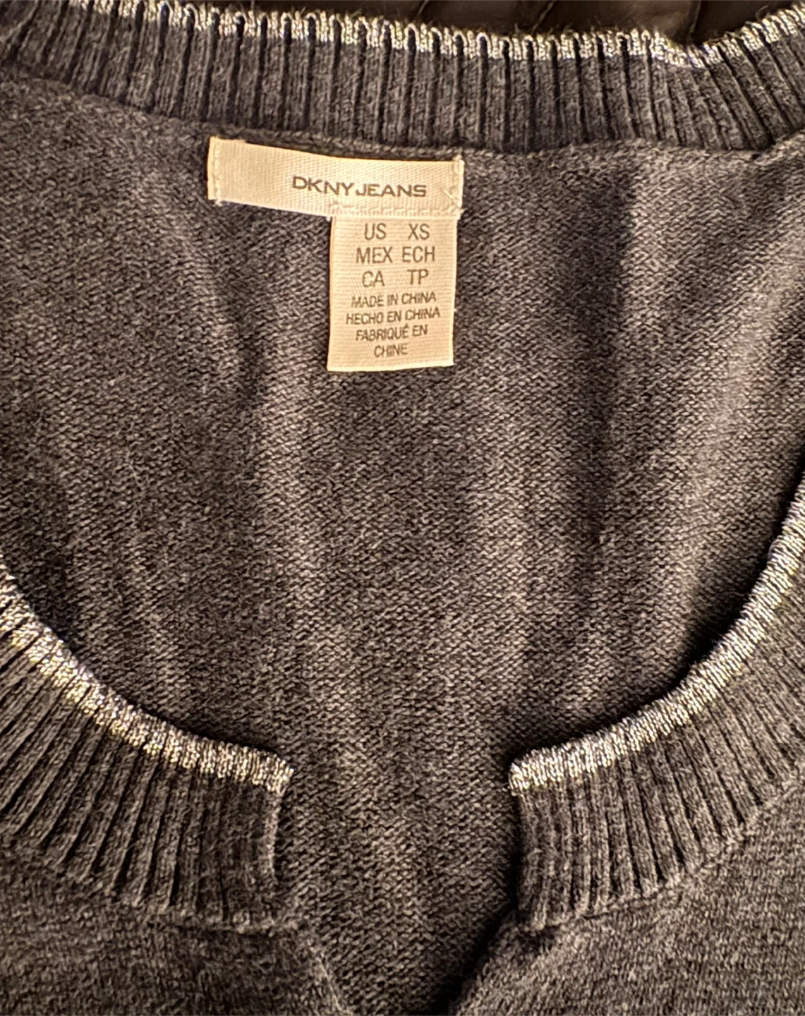 DKNY Jeans Grey Sweater - Size XS - photo 2