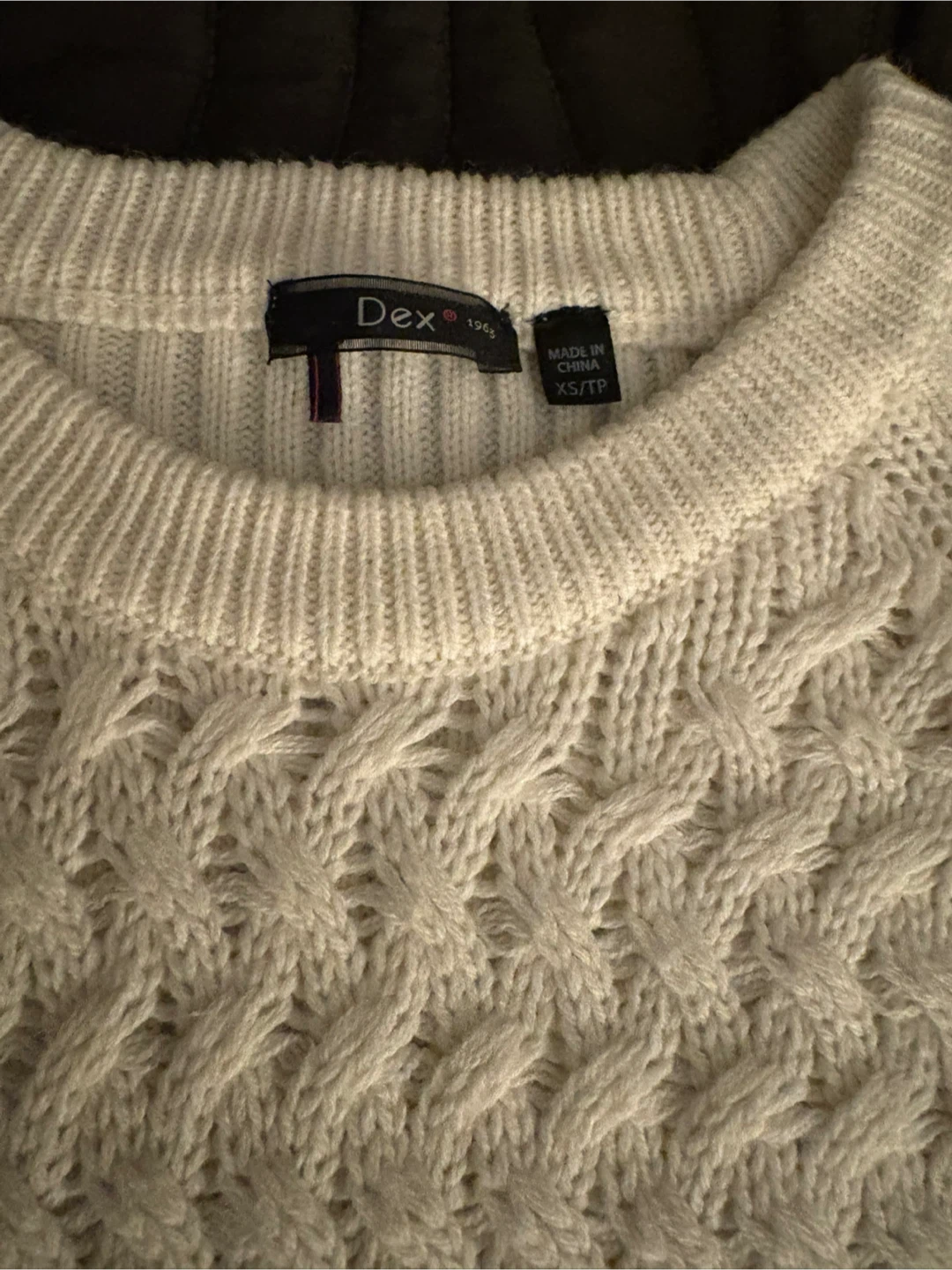 Dex 1962 Cream Cable Knit Sweater - XS - photo 2