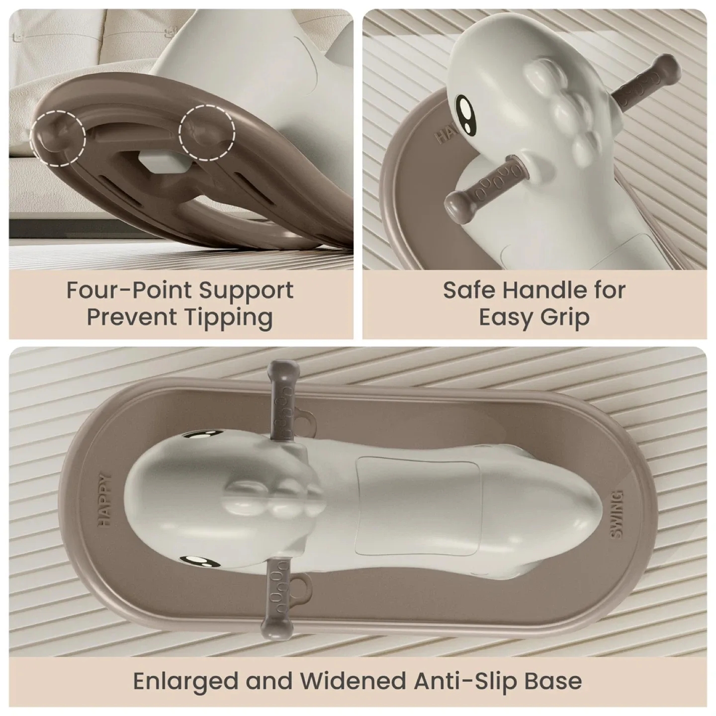 hoopyosms Kids Plastic Rocking Horse for Toddlers 1-3 Years image indicator(2)