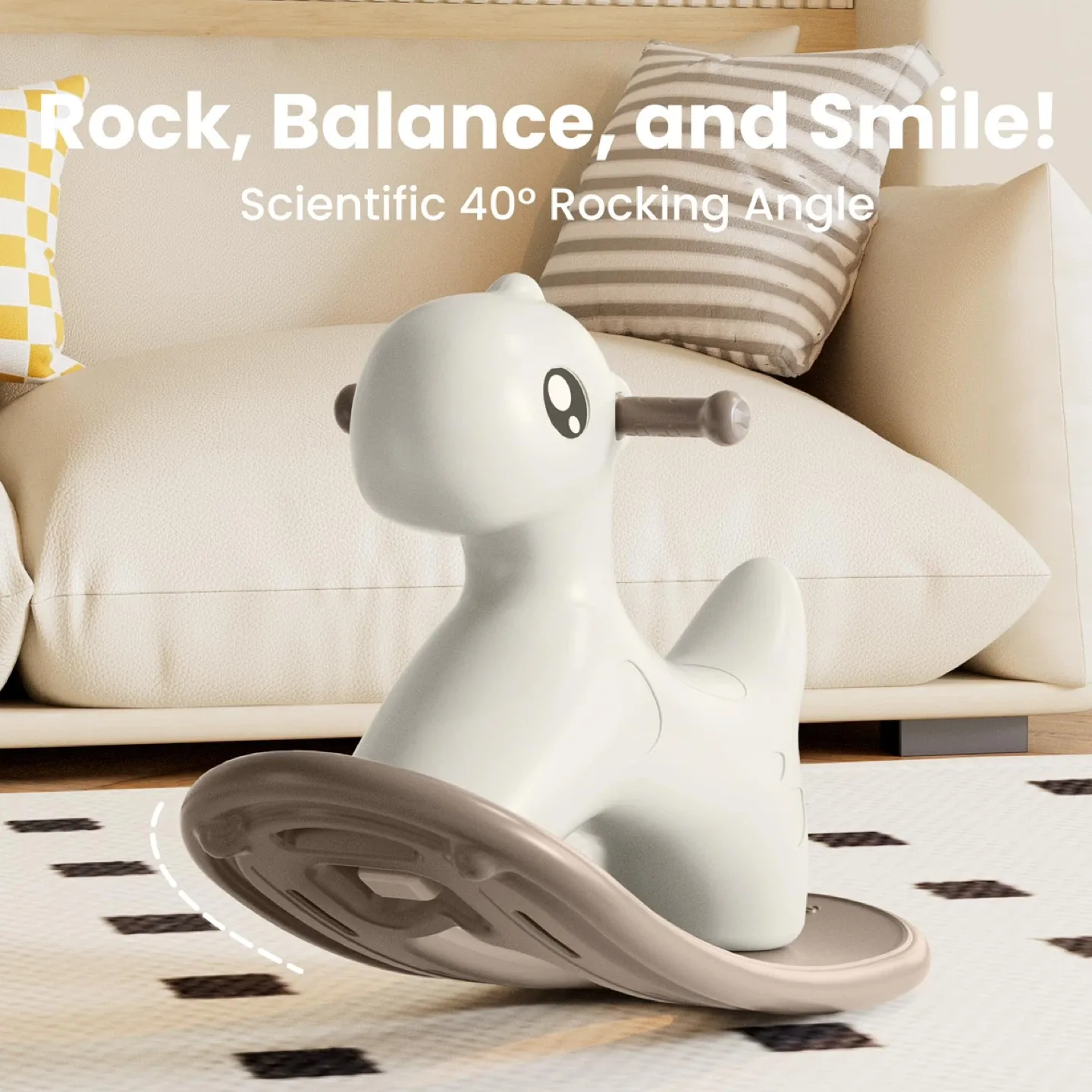 hoopyosms Kids Plastic Rocking Horse for Toddlers 1-3 Years image indicator(3)